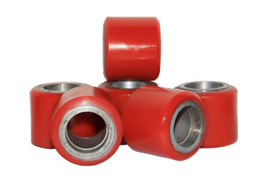 Red Loading Hand Truck Wheels , Pallet Jack Replacement Wheels 80 * 70mm