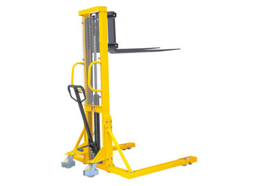 Adjustablemanual Hydraulic Pallet Stacker , Straddle Stacker Forklift High Efficiency