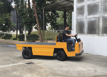 Battery Driven Electric Platform Truck , Customized Surface 4 Wheel Platform Truck