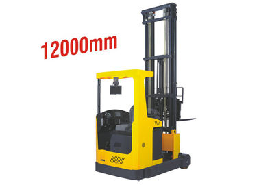 Electric Mast Narrow Aisle Truck 12000mm Lifting Height Reach Type Yellow Color
