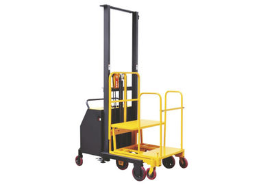 Semi Electric Order Selector Forklift , PU Wheel Warehouse Order Picking Equipment 