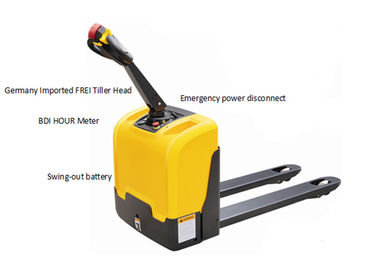 quality  1500kg Full Electric Small Pallet Jack For Narrow Aisle Workshop factory
