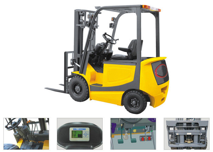 Warehouse Sit Down Forklift 1 6 Ton With Controller Yellow Color High Performance