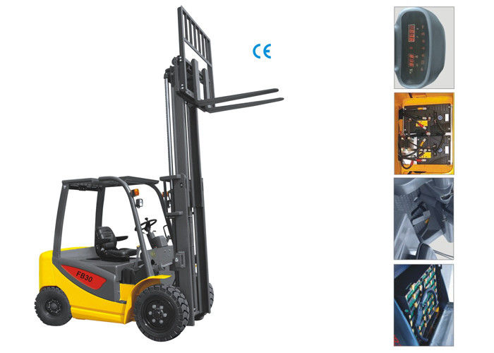 Lifting 6 Meters 3 Ton Electric Forklift Triplex Wide View Mast Small Electric Forklift