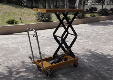 Hand Operated Movable Lift Table Double Scissor Heavy Duty Steel Construction