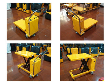 Single Electric Scissor Lift Table Truck High Strength With 900mm Lifting Height