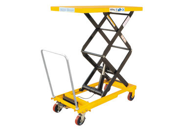 Steel Foot Pump Hydraulic Lift Table , Durable Movable Double Scissor Lift