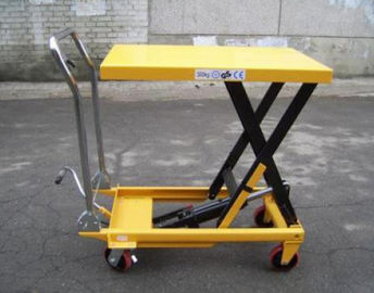 Safe Movable Scissor Lift Table Mini Type High Strength Steel 500kg Capacity