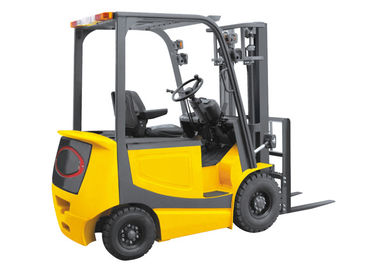 Yellow Industrial Lift Truck , Battery Powered Forklift With Two Lifting Cylinder