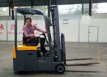3 wheel Electric forklift truck , 1.5 Ton forklift truck for narrow aisle